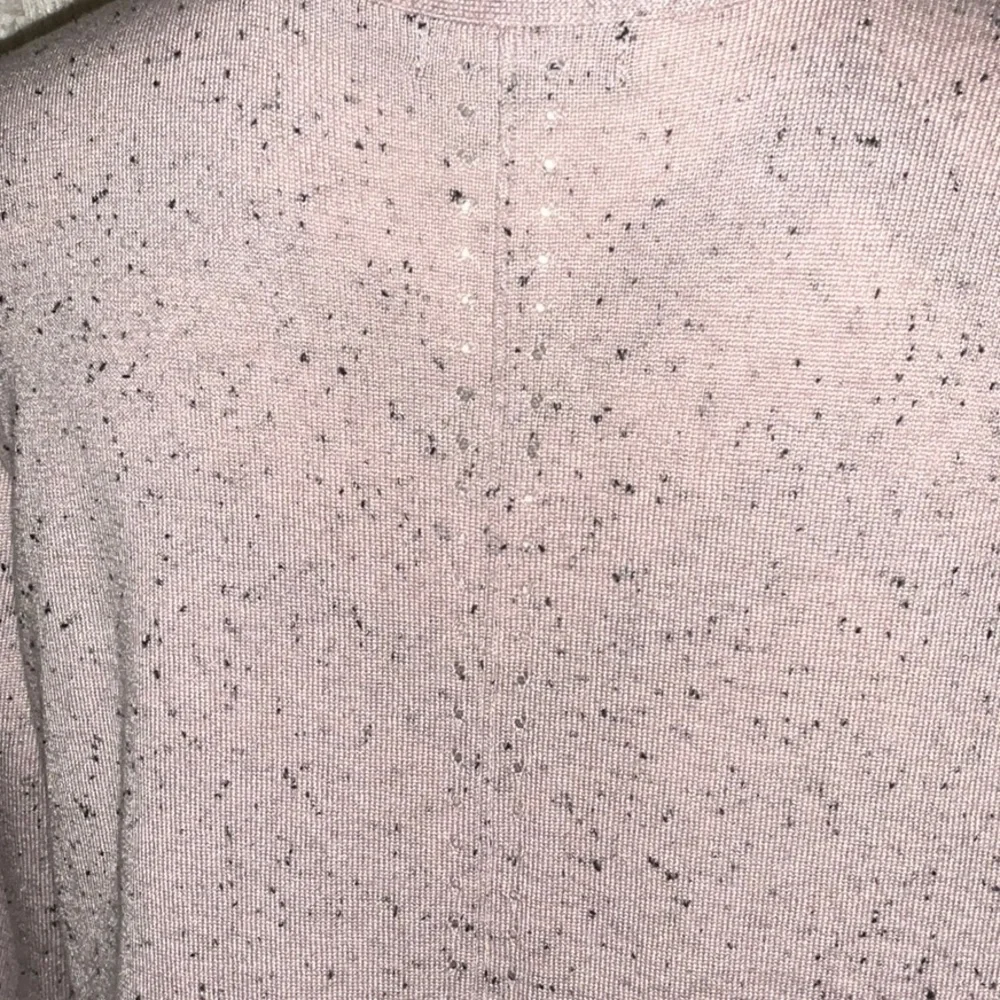 Pink Open Front Cardigan with Black Flecks by Verve Ami - Size Medium