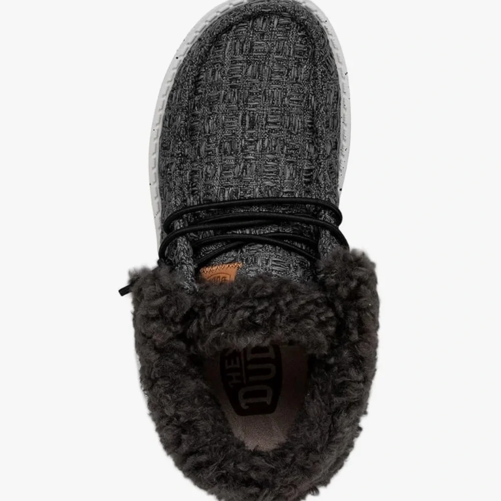 Hey Dude Wendy Black Fold Stitch Cozy Shoes Youth T (Little Boy) 1 New in box!