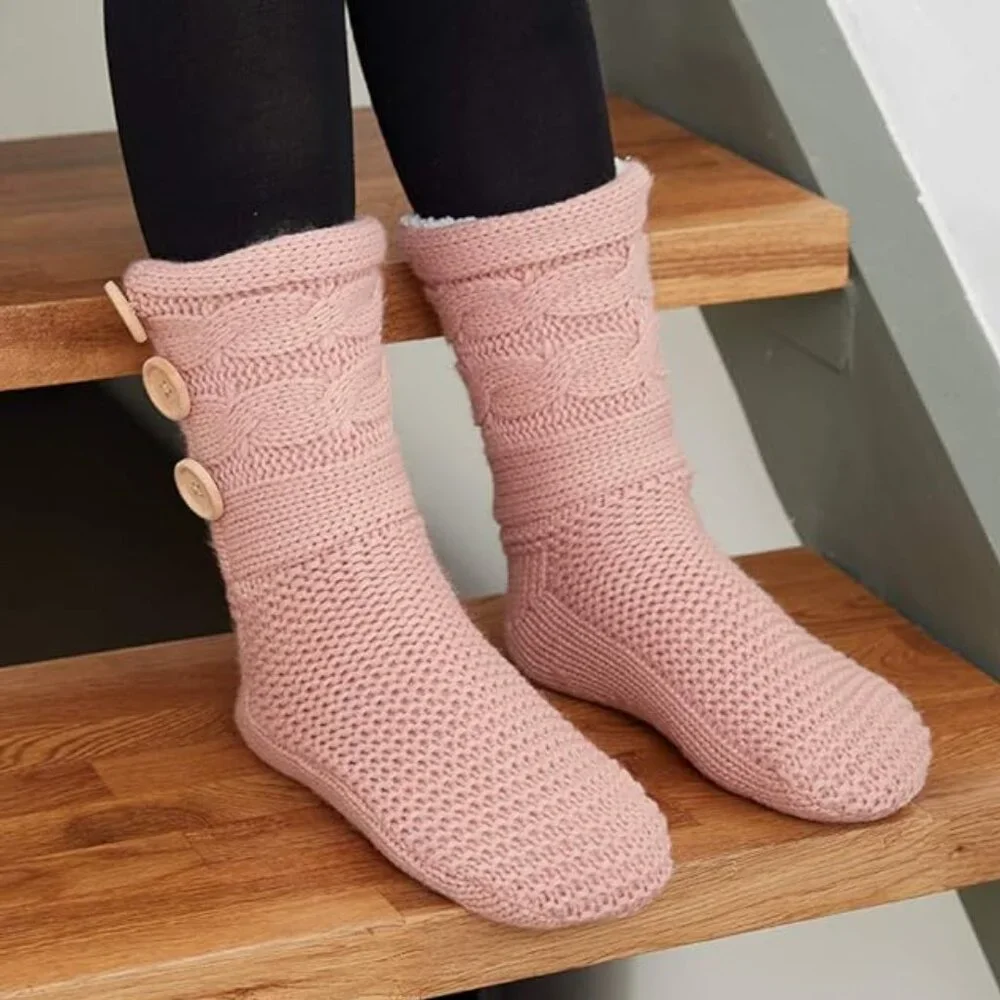 Women's Knit Sherpa Slipper Socks