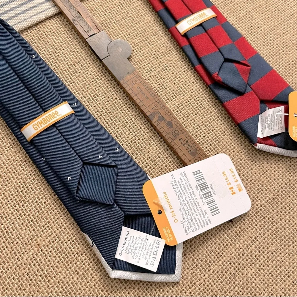 NWT Gymboree Santa + Snowman Holiday Adjustable Neck Ties • Boys Accessories