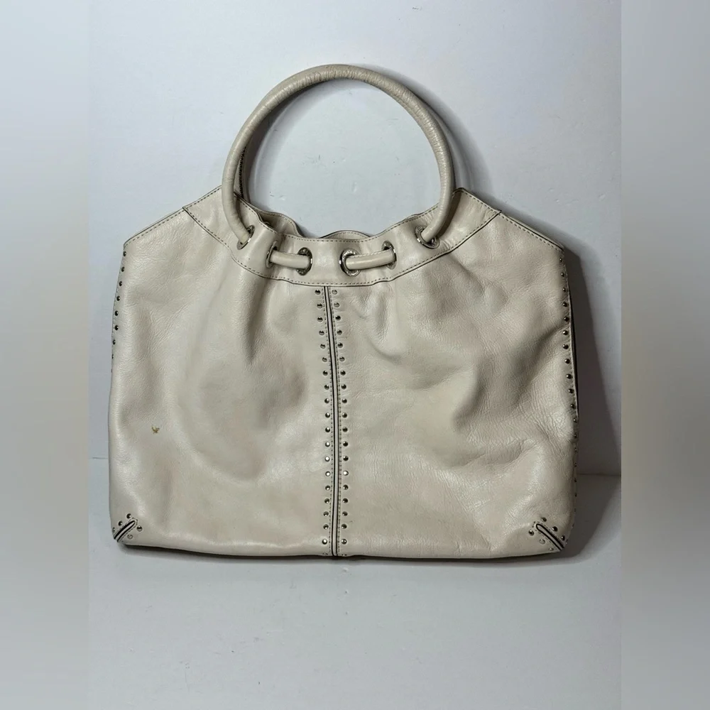 Michael Kors Astor Large Vanilla Leather Tote Bag
