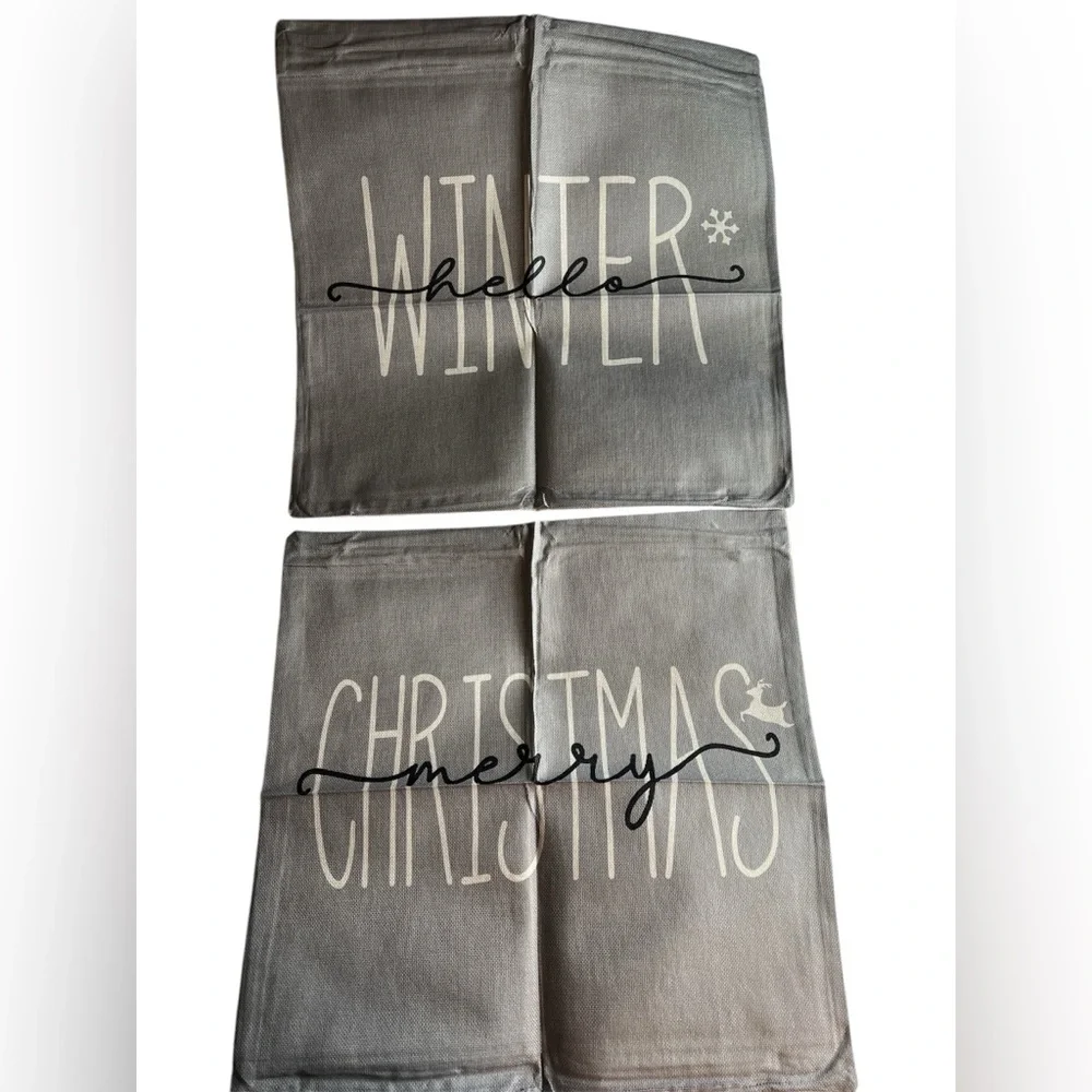 New 18”X18” polyester Christmas pillow covers with zipper closure