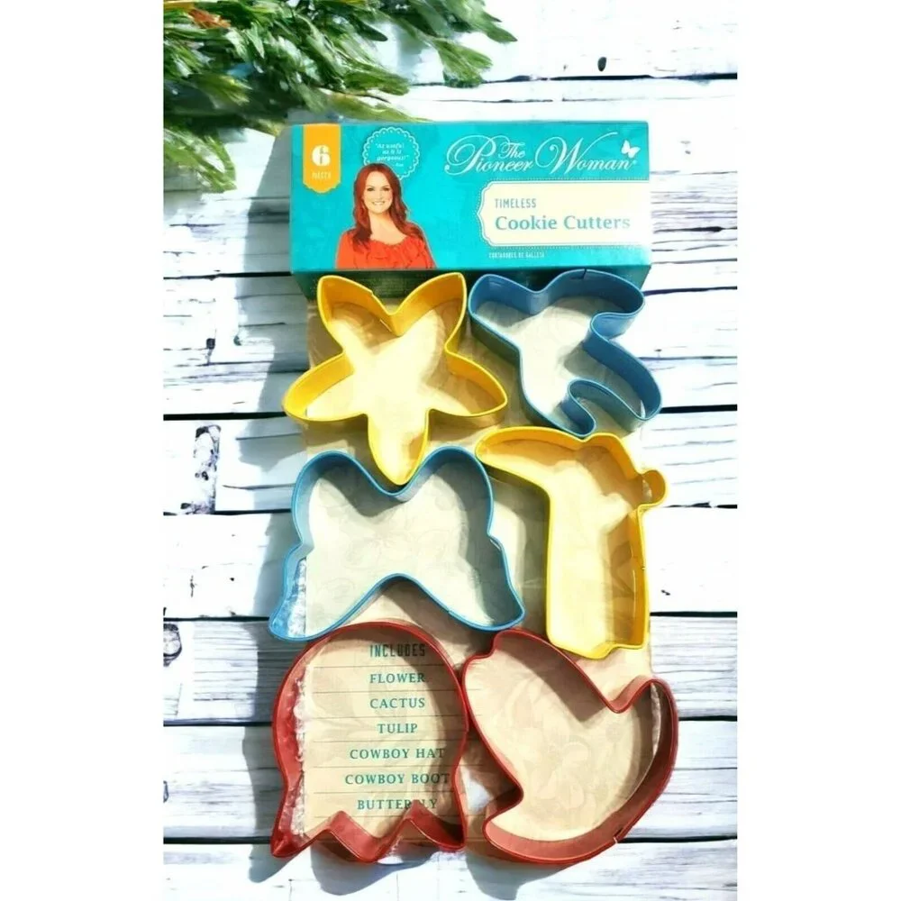 New Pioneer Woman Cookie Cutters Southwest Flower Cactus Cowboy Hat Boot Crafts
