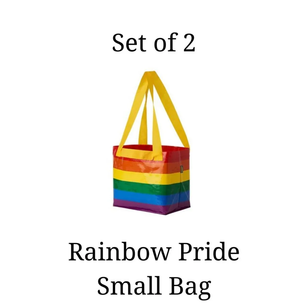 Set of 2 - IKEA Pride LGBTQ Rainbow Small Bags