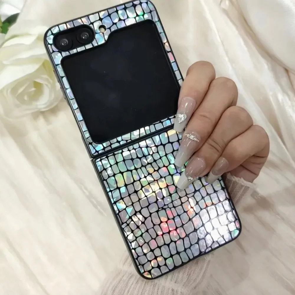 Crocodile Pattern Hard Shell Protective Case for Samsung Galaxy Z Flip 4 Phone
