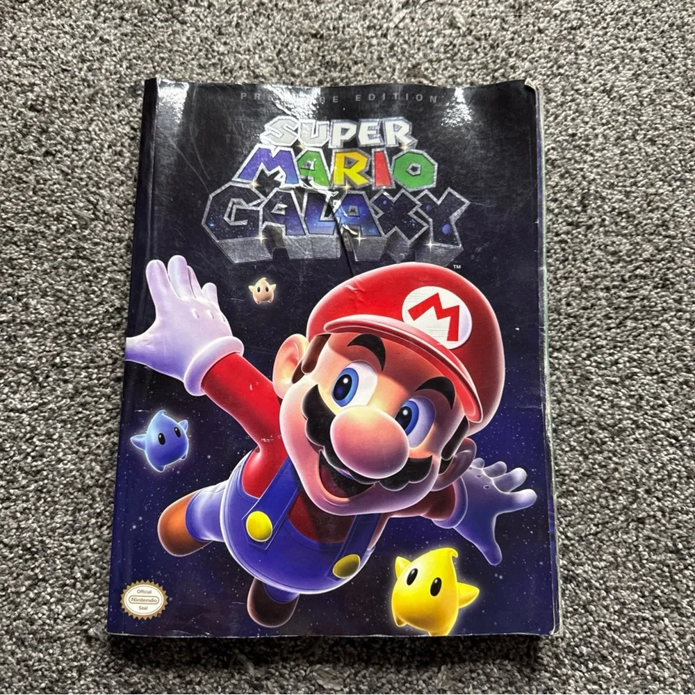 Nintendo Super Mario Galaxy Premiere Edition Strategy Guide Book No Poster Used