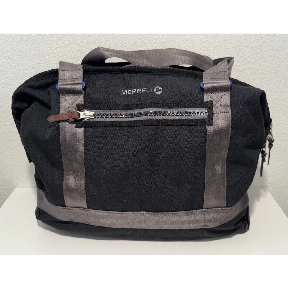 MERRELL Dayender 2 Duffel Tote Bag Black Water Resistant Laptop Pocket Zipper