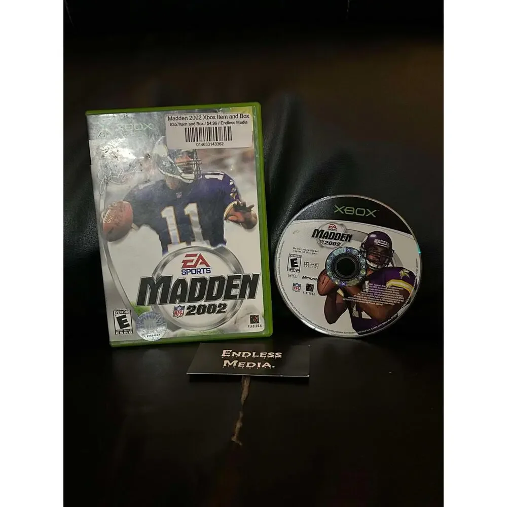 Madden 2002 Microsoft Xbox Item and Box Video Game