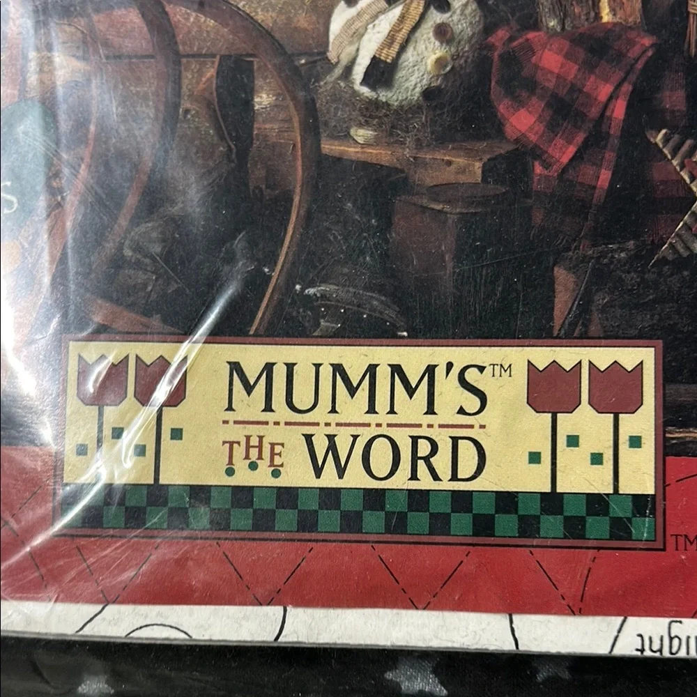 Mumms the Word mumm wallhanging embroidery