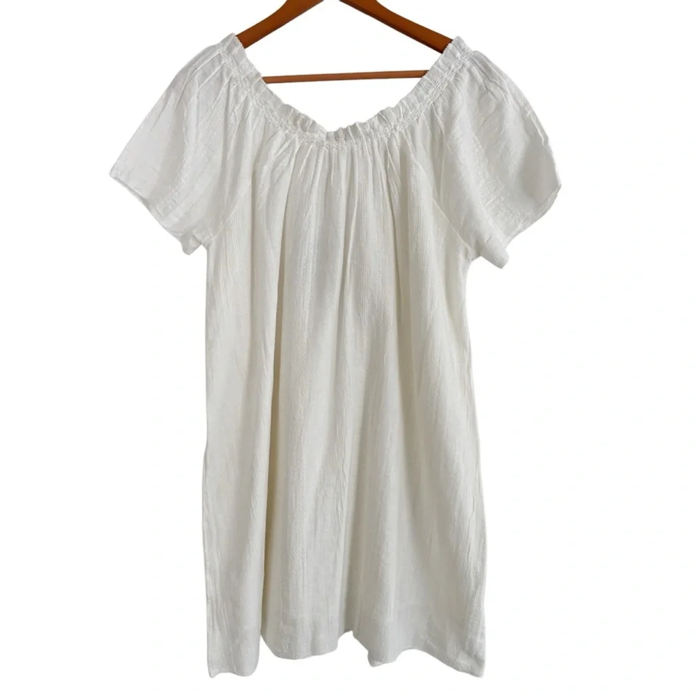 Faherty Annabelle Whisper White Organic Cotton Dress Size XS NWT