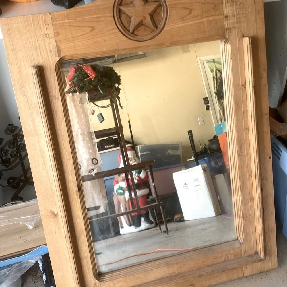 wooden mirror