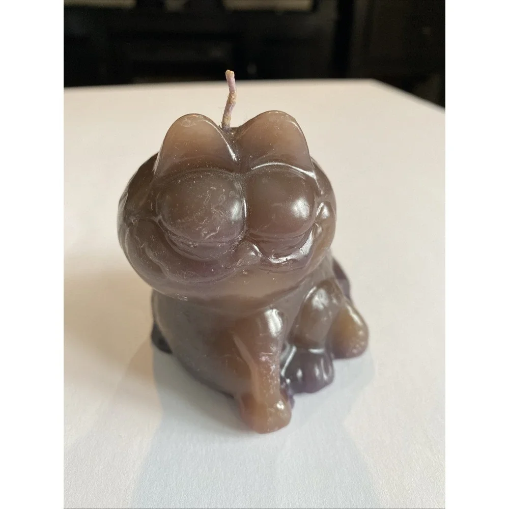 Vintage Garfield The Cat 3D Candle Wax Wick Not Burned 3.5