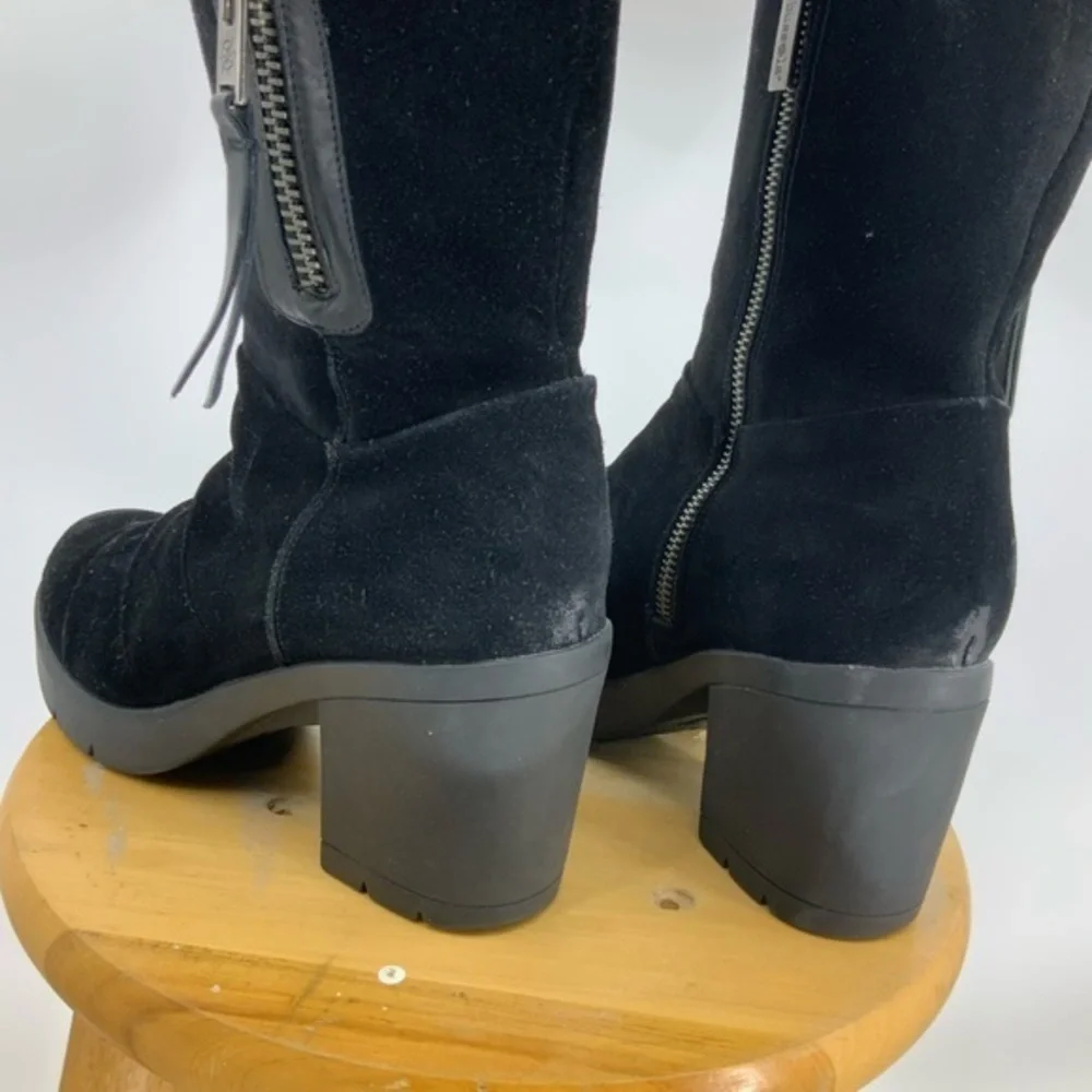 Bussola Bucharest suede chunky heel platform boot 11