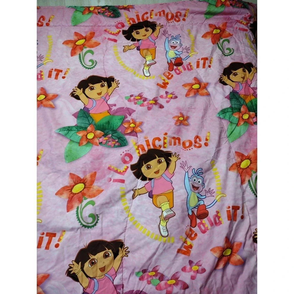 Dora The Explorer Reversible Twin/Full Comforter Bedspread 72x86 VIVID COLORS