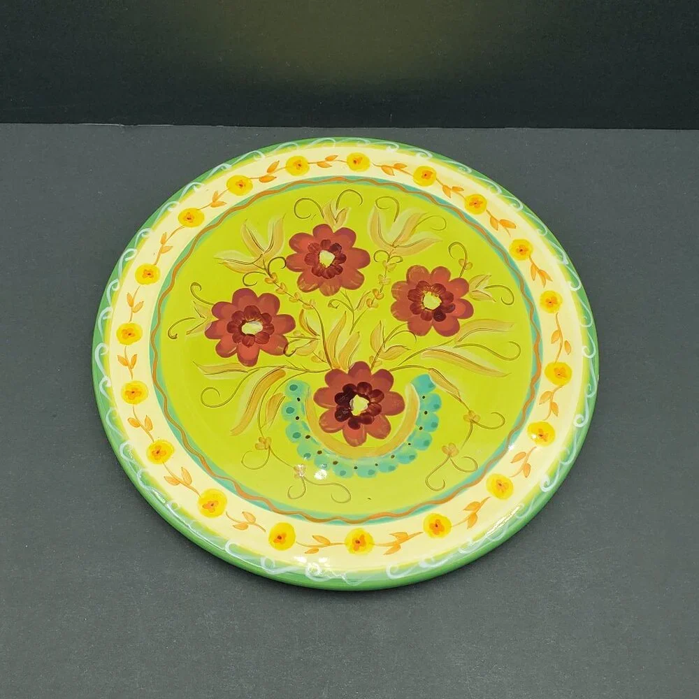 Pier 1 Round Floral Trivet Pier 1 Imports Cheese Board Red Flowers Cheese Plate