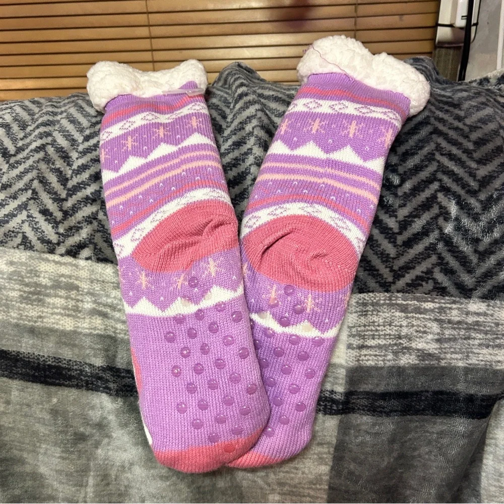 Sherpa Critter Socks - Lavender Unicorn - One Size - NWT 2010