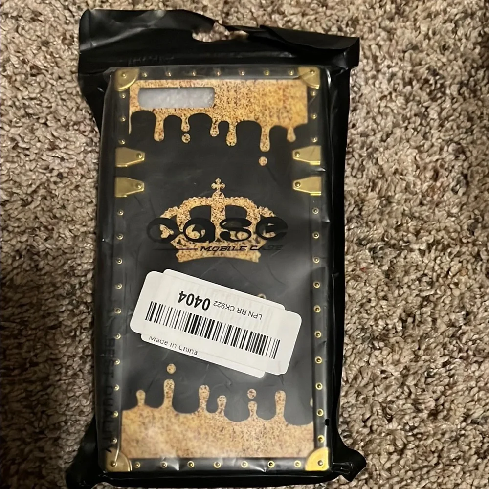 Gold and Black Crown Phone Case