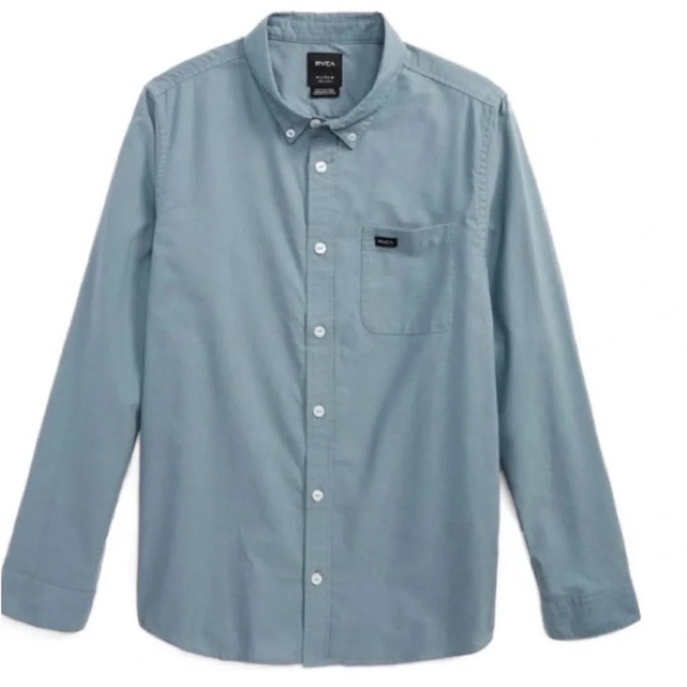 Boy's RVCA Stretch long sleeve woven button front shirt
