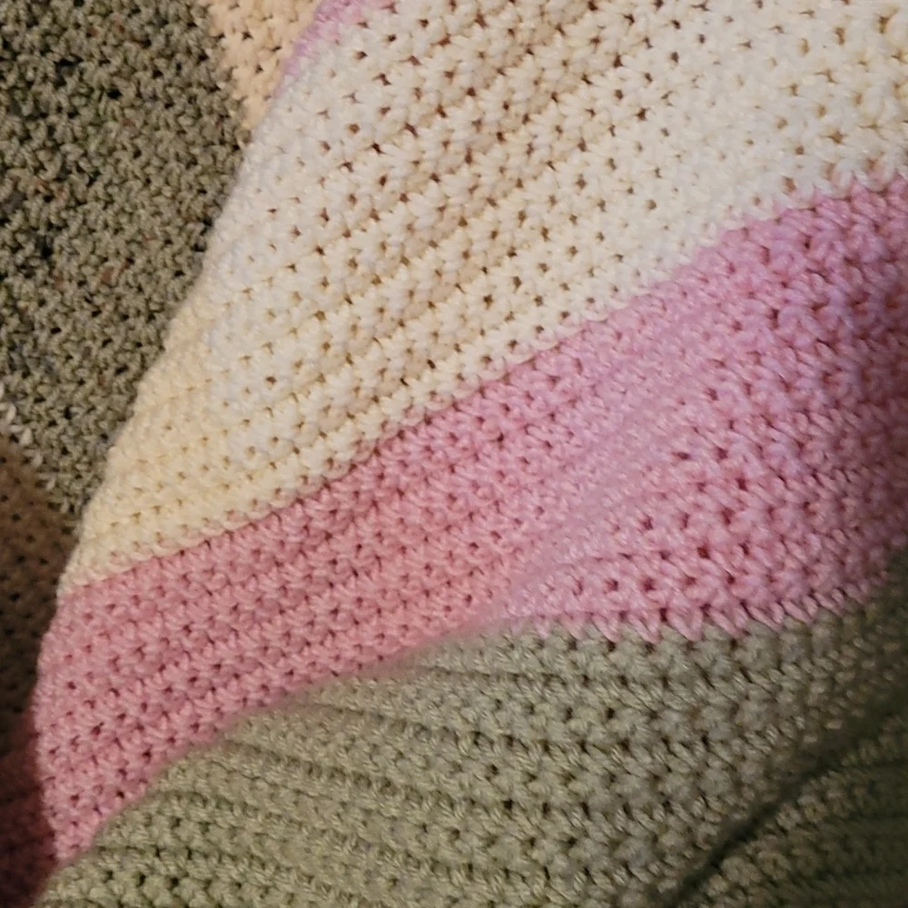 Hand Crafted Crochet Quilt New