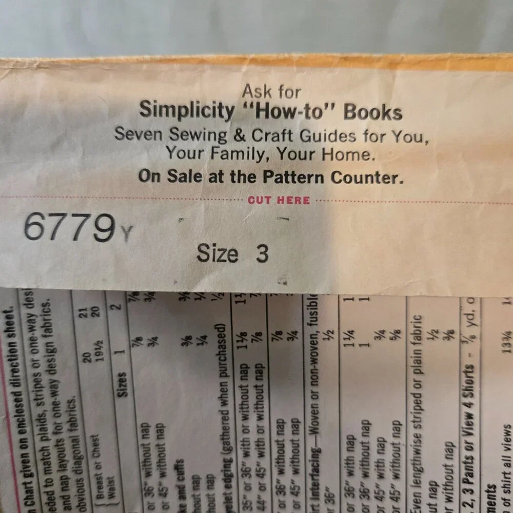 Simplicity 6779 vintage