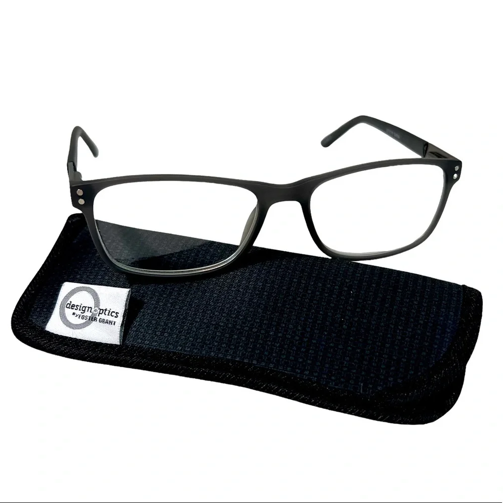 DESIGN OPTICS by Foster Grant Gray Sz +2.00