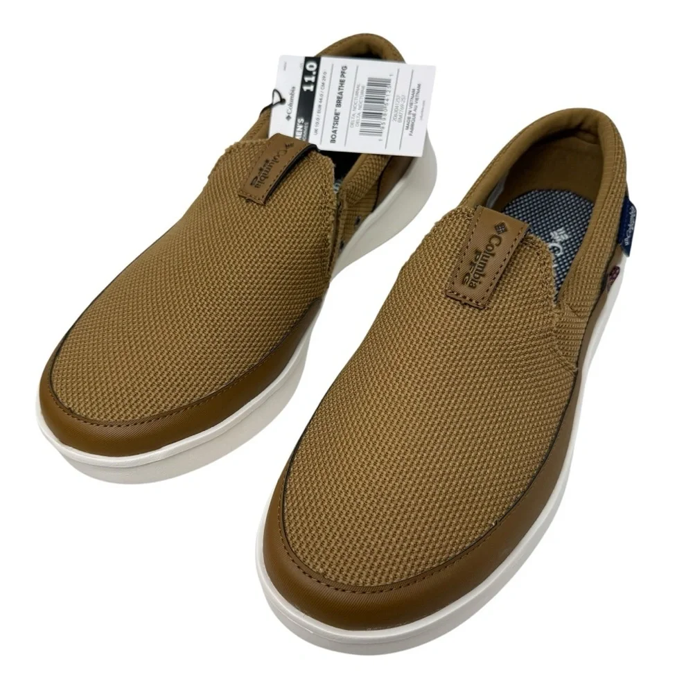 Columbia Men's Size 11 Boatside Breathe Brown Boat Shoes NWT