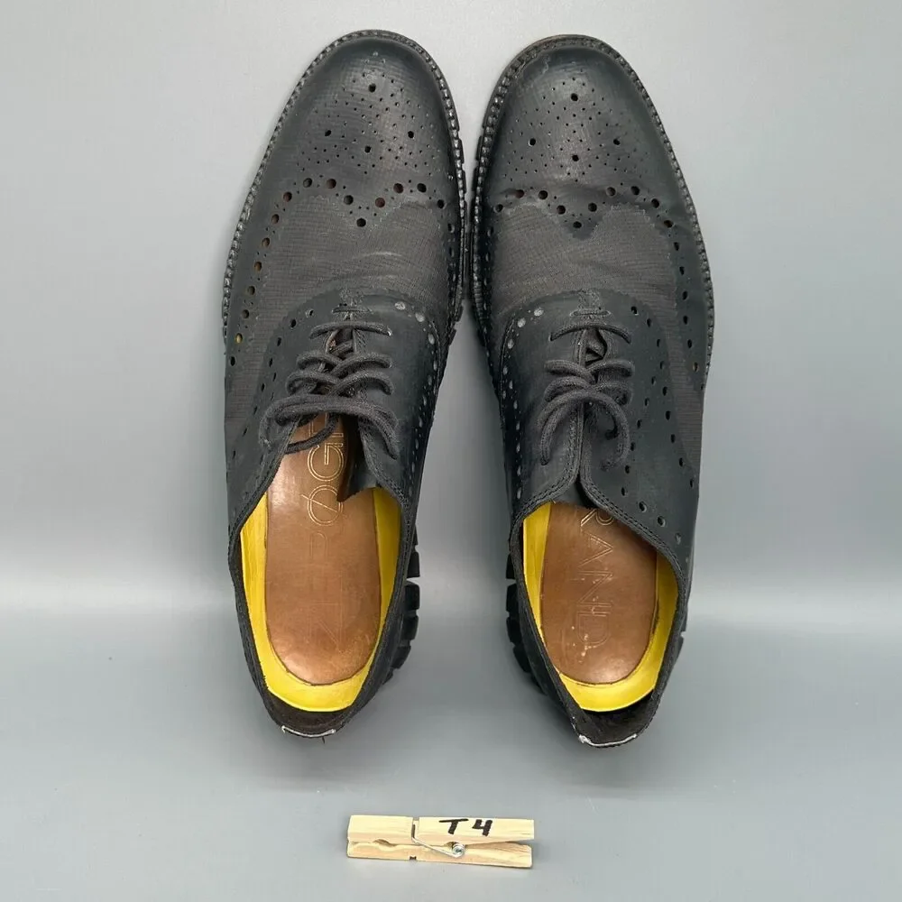 Cole Haan Zerogrand Men's 10.5 Black No Stitch Oxford Shoes Lace-Up Low Sneaker