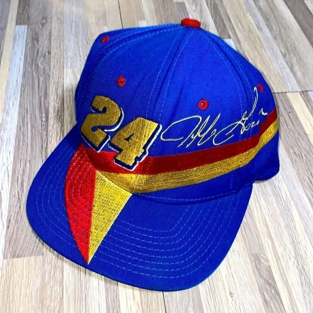 NASCAR hat vintage race Nutmeg cap 90s Blue Jeff Gordon #24 Snapback Cap color