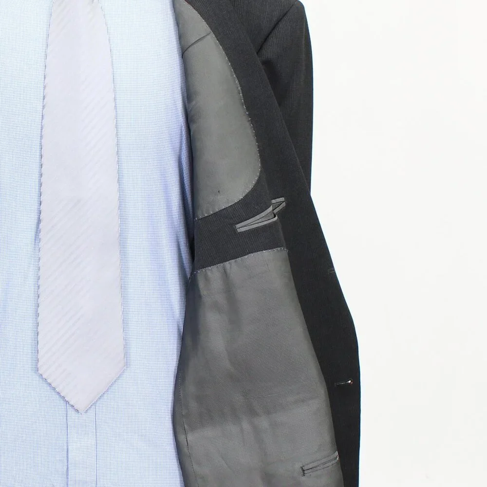 Pronto Uomo 54L Gray Striped 2-Button Sport Coat Blazer Jacket G190