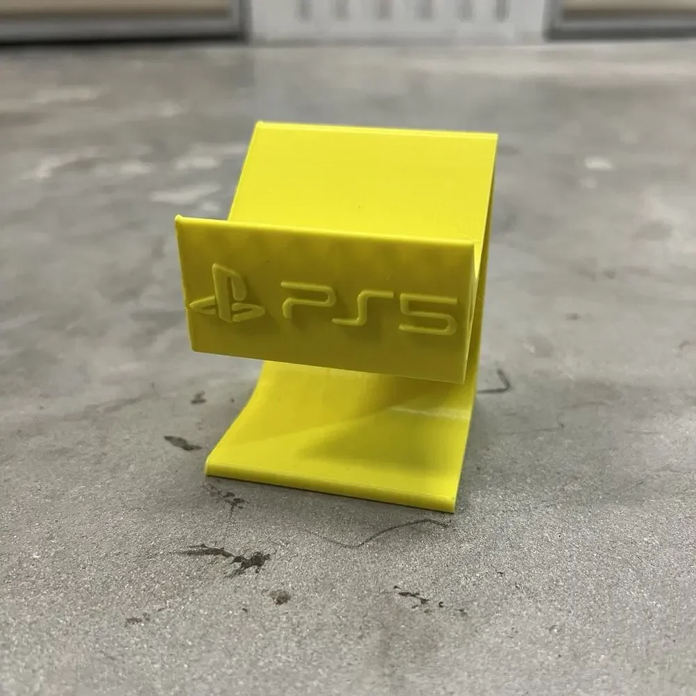 3D Printed Display Stand for PlayStation PS5 DualSense Controller Holder Yellow