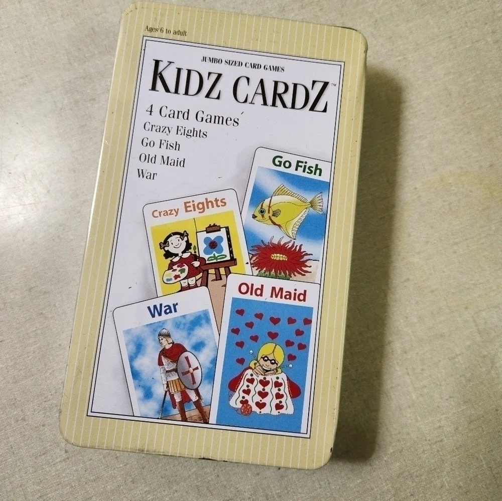 NIB KIDZ CARDZ 4 in 1 Card Games. Still shrink wrapped, never used.