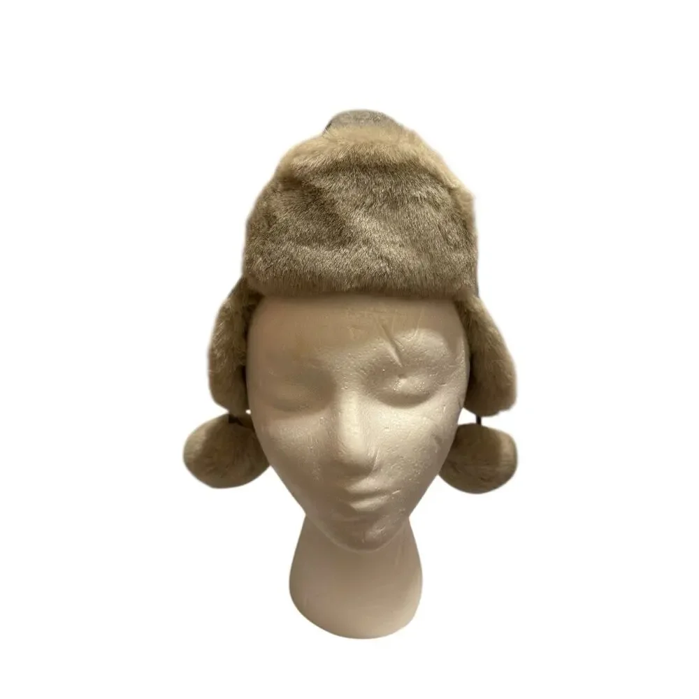 Baby Gap Faux Fur Trapper Hat Grey Glitter Frosty Morning 2012 6-12 Months