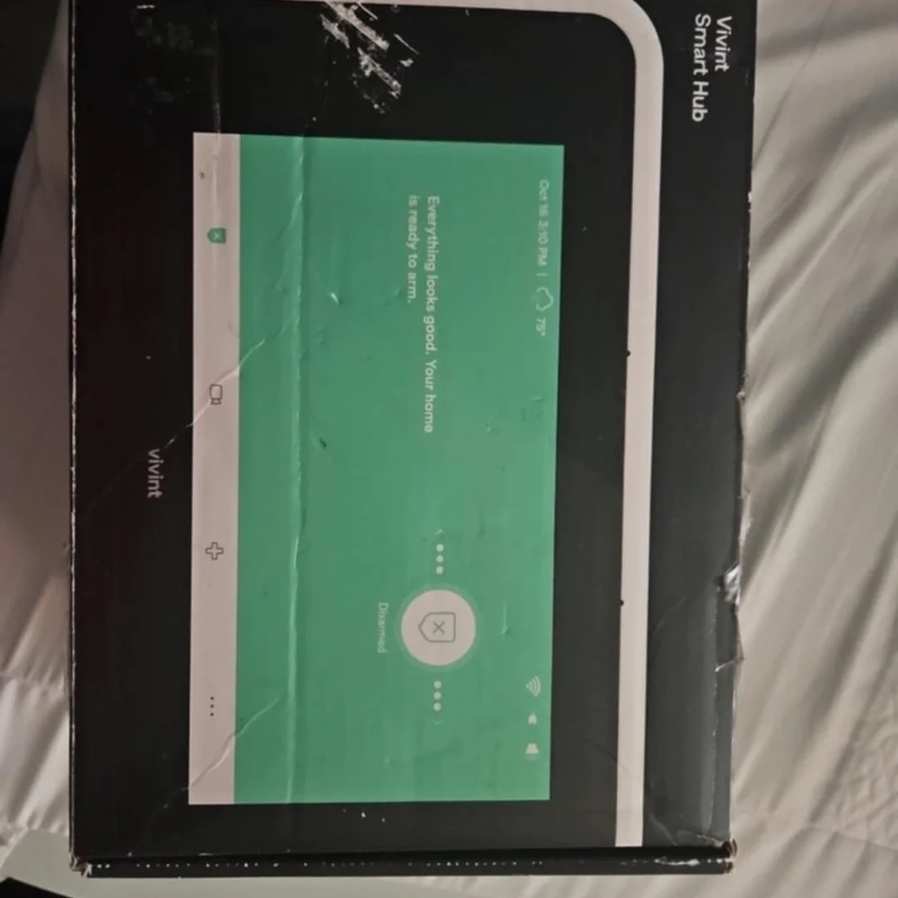 Vivint Black Tablet with Minimalist Interface