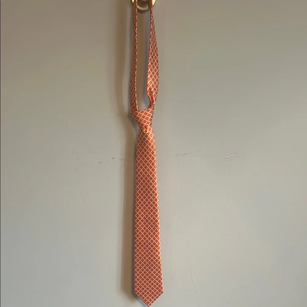 Orange Diamond Pattern Tie