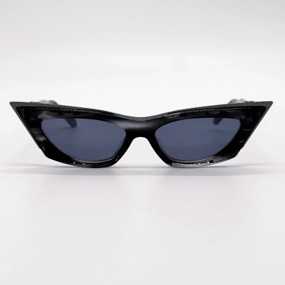 NEW VALENTINO V-GOLDCUT VLS-113B BLACK WOMEN CAT EYE SUNGLASSES VALENTINO