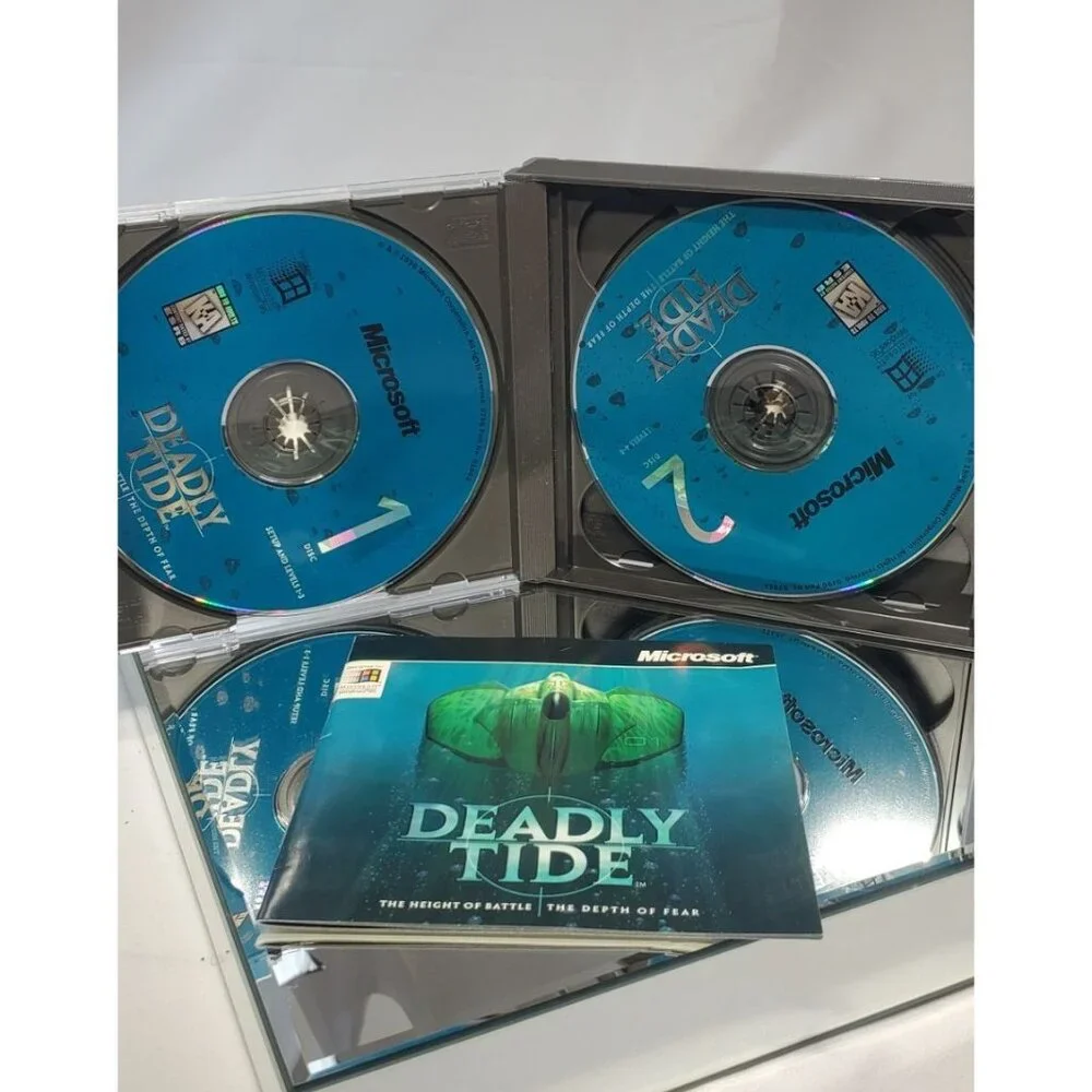 Microsoft Deadly Tide PC Game 1996 CD-ROM - Complete!