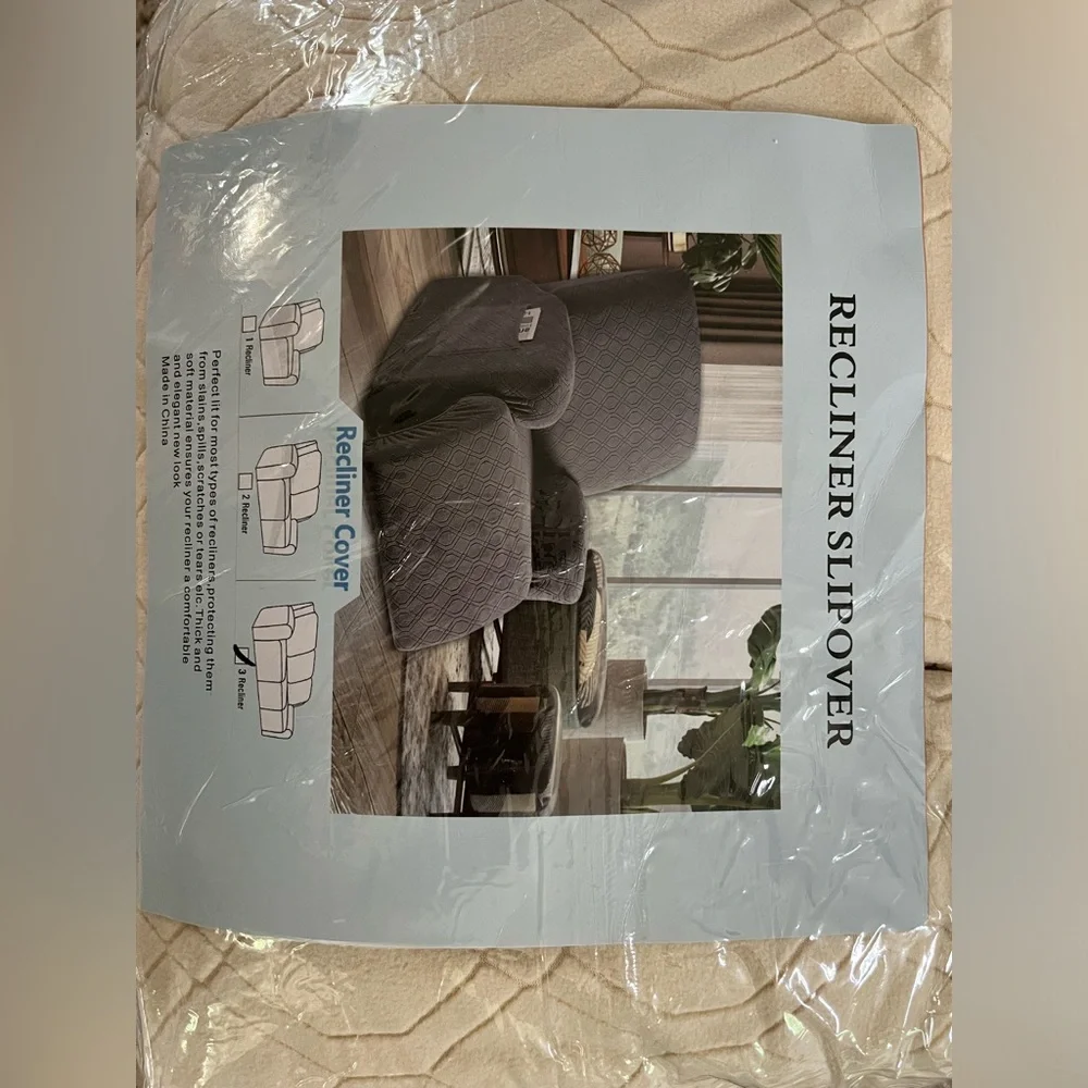 Gray Quilted Accent Furniture Cover