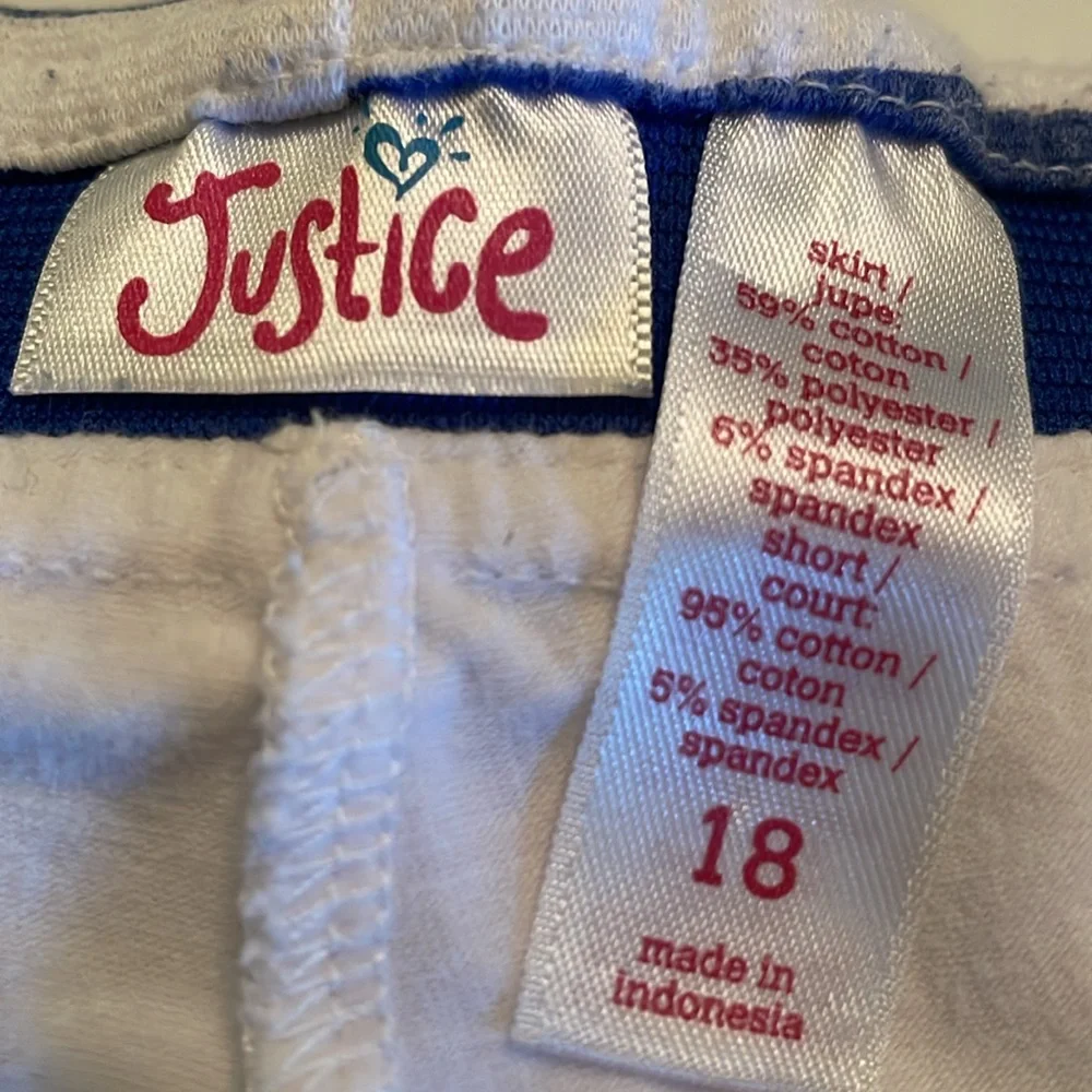 Justice skort blue