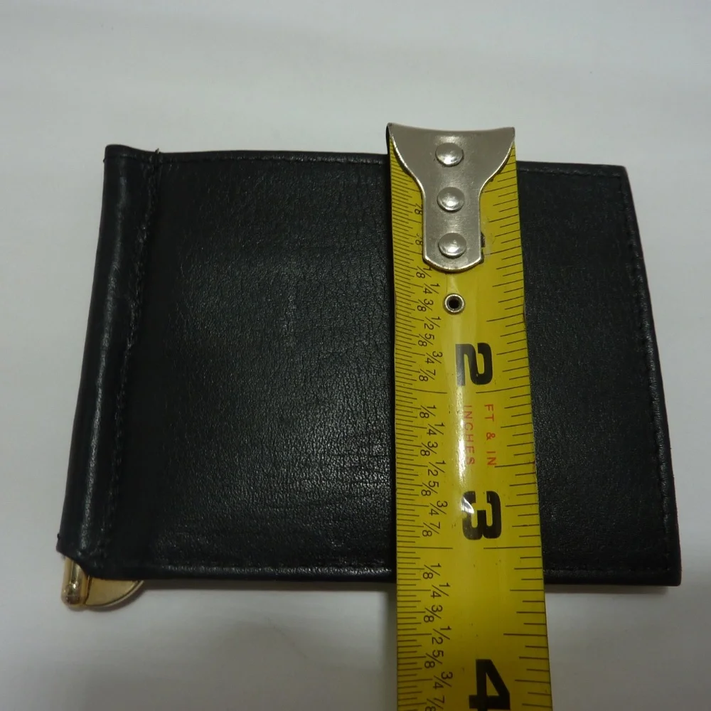 Derek Alexander Leather Credit Card Holder Black Slim 3.75x3.25