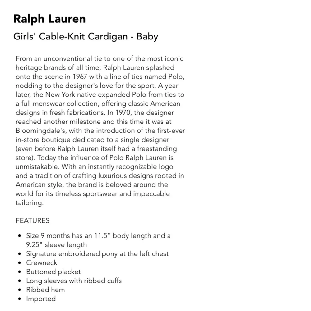 Ralph Lauren great size