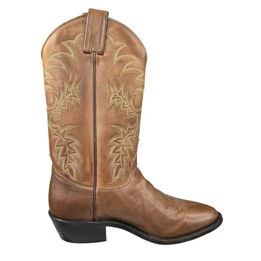 Tony Lama Mens Stallion Brown Leather Western Cowboy Boot Size US 8.5 D