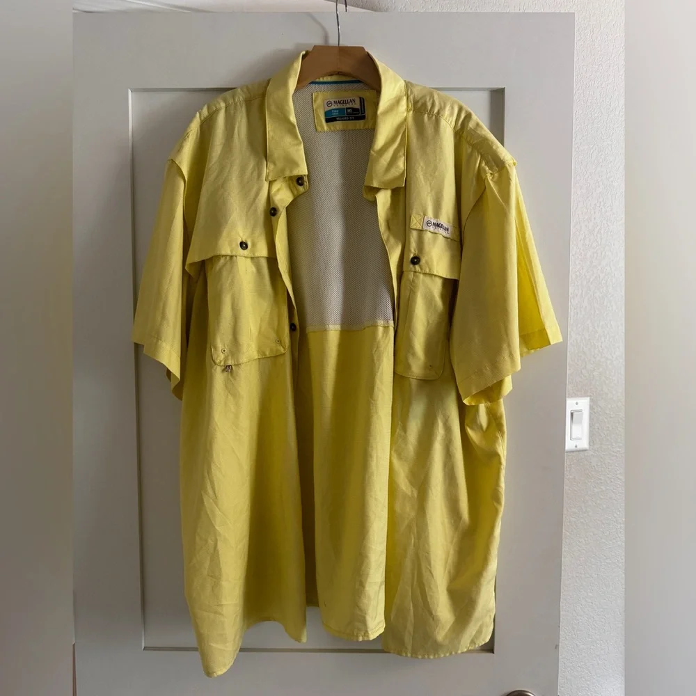 Magellan Outdoors Men's Yellow Lightweight Shirt Jacket