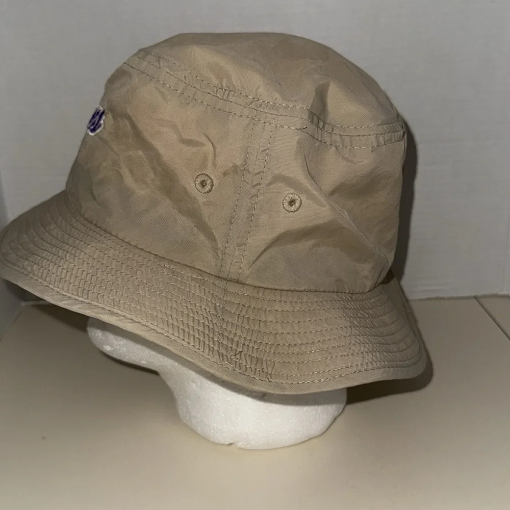 Acrux Cleveland Indians Tan Unisex Bucket Hat with Purple Embroidery Nylon