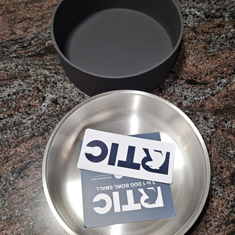 RTIC Navy Stainless Steel Dog Bowl 3 In 1 With Silicon Protector