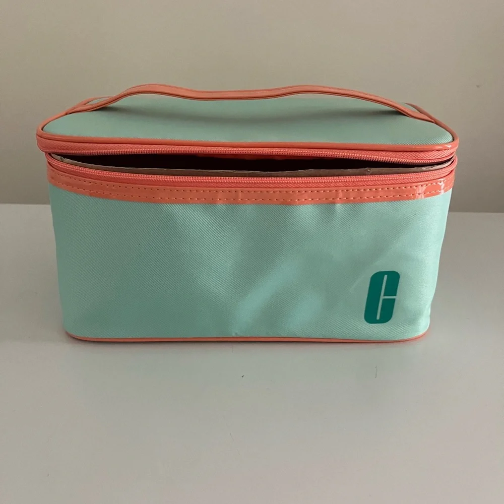 Clinique Green and Orange Makeup Organizer