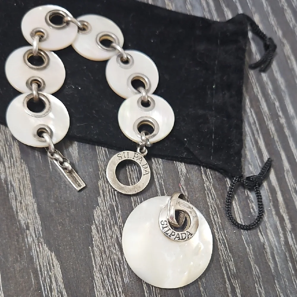 Silpada Silver Bracelet/Pendant Set
