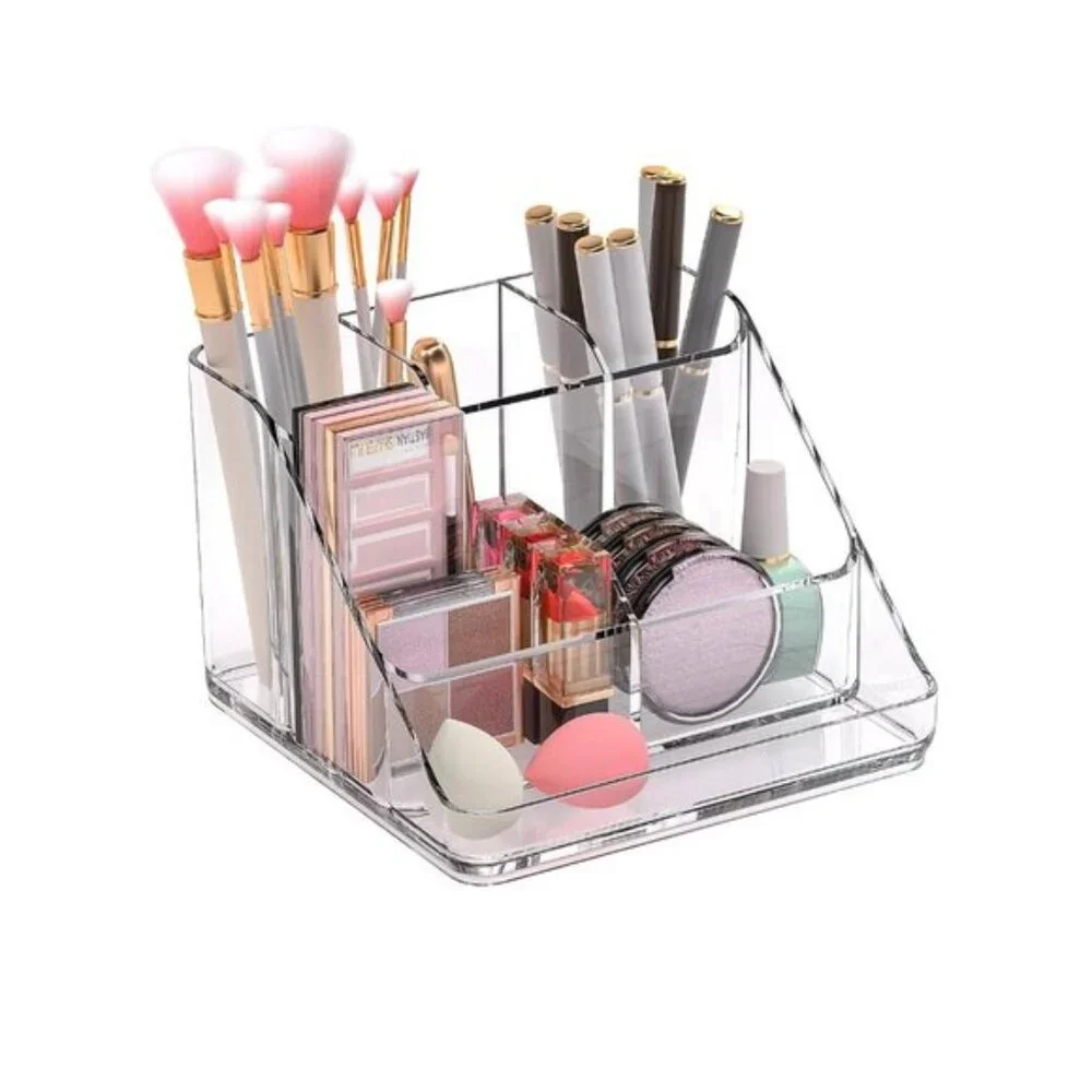 New Makeup Organizer Tray with 6 Compartments for Jewelry & Vanity Storage