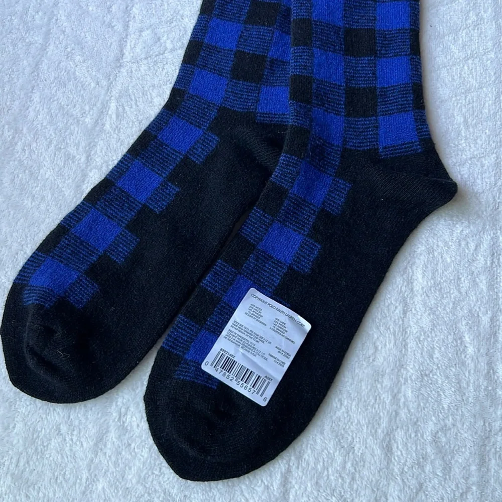 Polo Ralph Lauren Plaid Wool Blend Socks