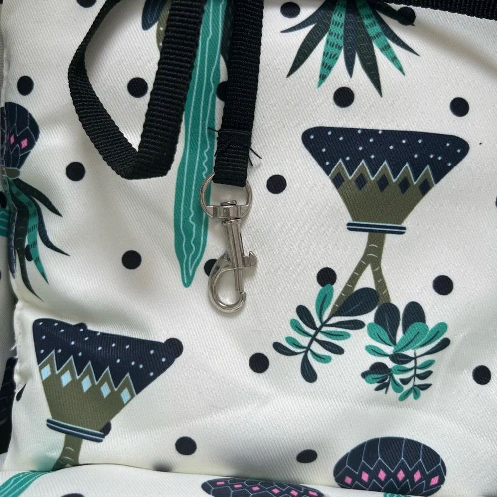 Stylish Plant Print Dog Carrier