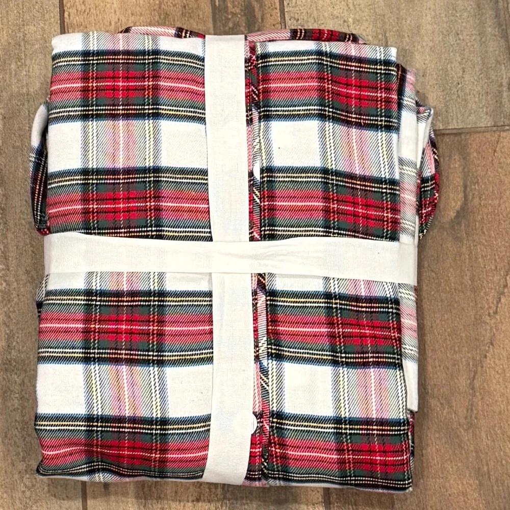 Adult Stewart Plaid Flannel Pajama Set - PBK